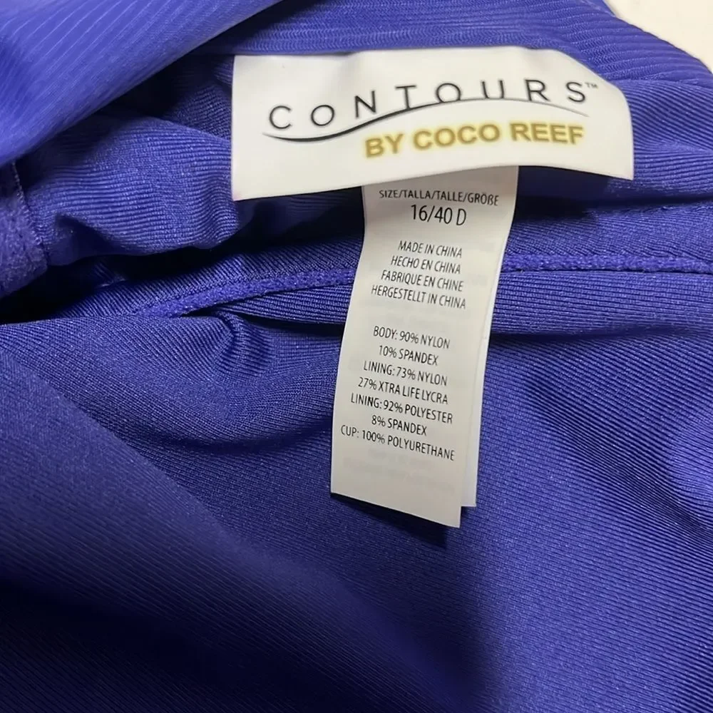 NWT Coco Reef Contours |‎ Appeal Cross Over Bra Sized Underwire Swimsuit 16 - Picture 5 of 6